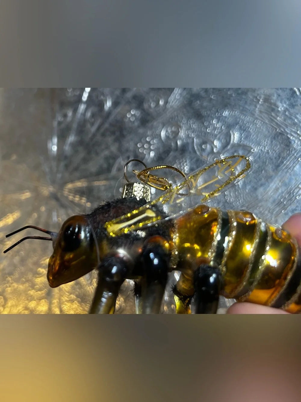 Used Kurt Adler Noble Gems Honey Bee Ornament